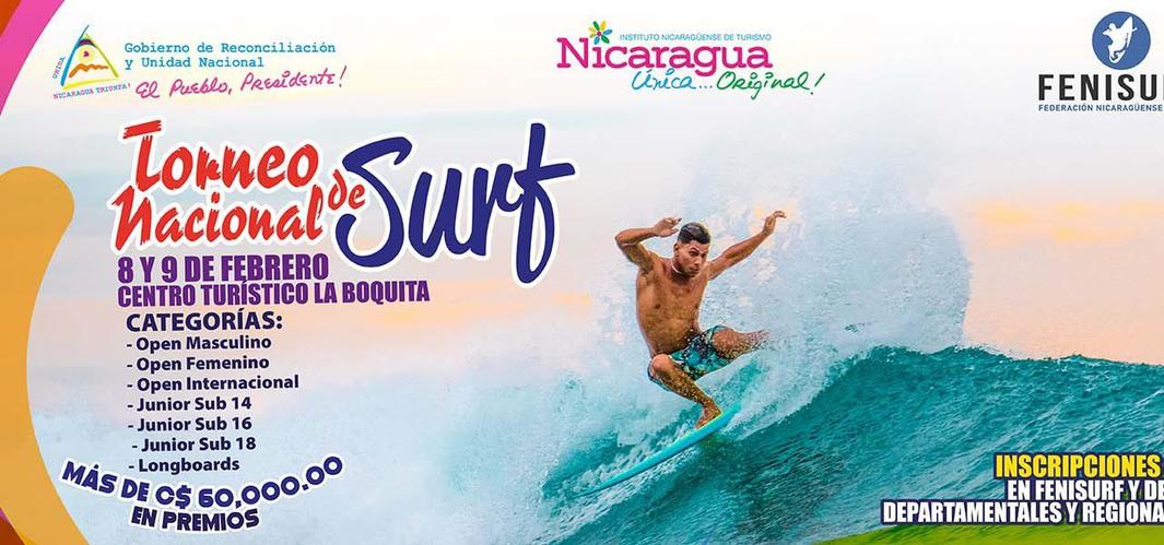 Intur Lanza Torneo Nacional de Surf en La Boquita -Carazo