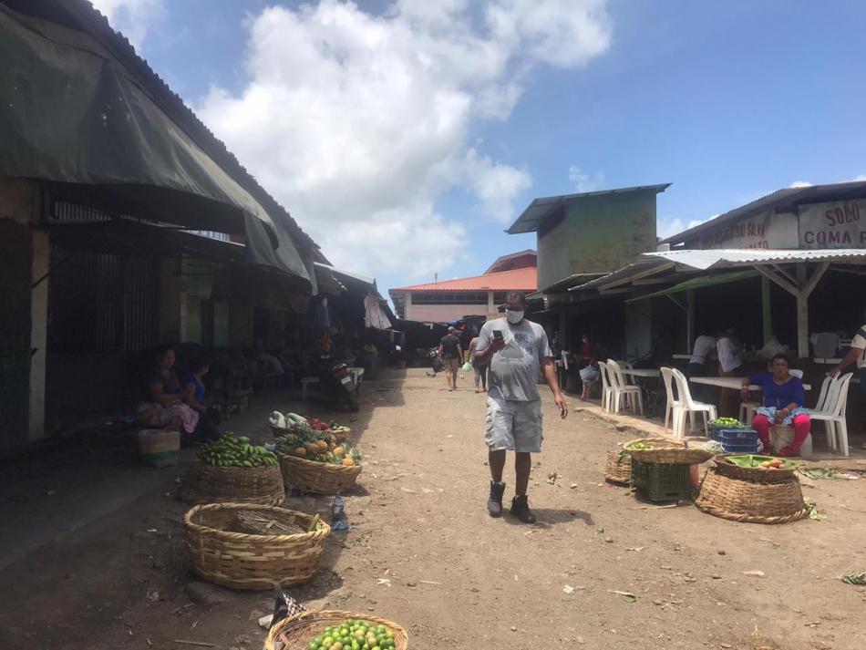 Vendedores resienten ausencia de clientes por el covid-19 en mercado de Jinotepe 