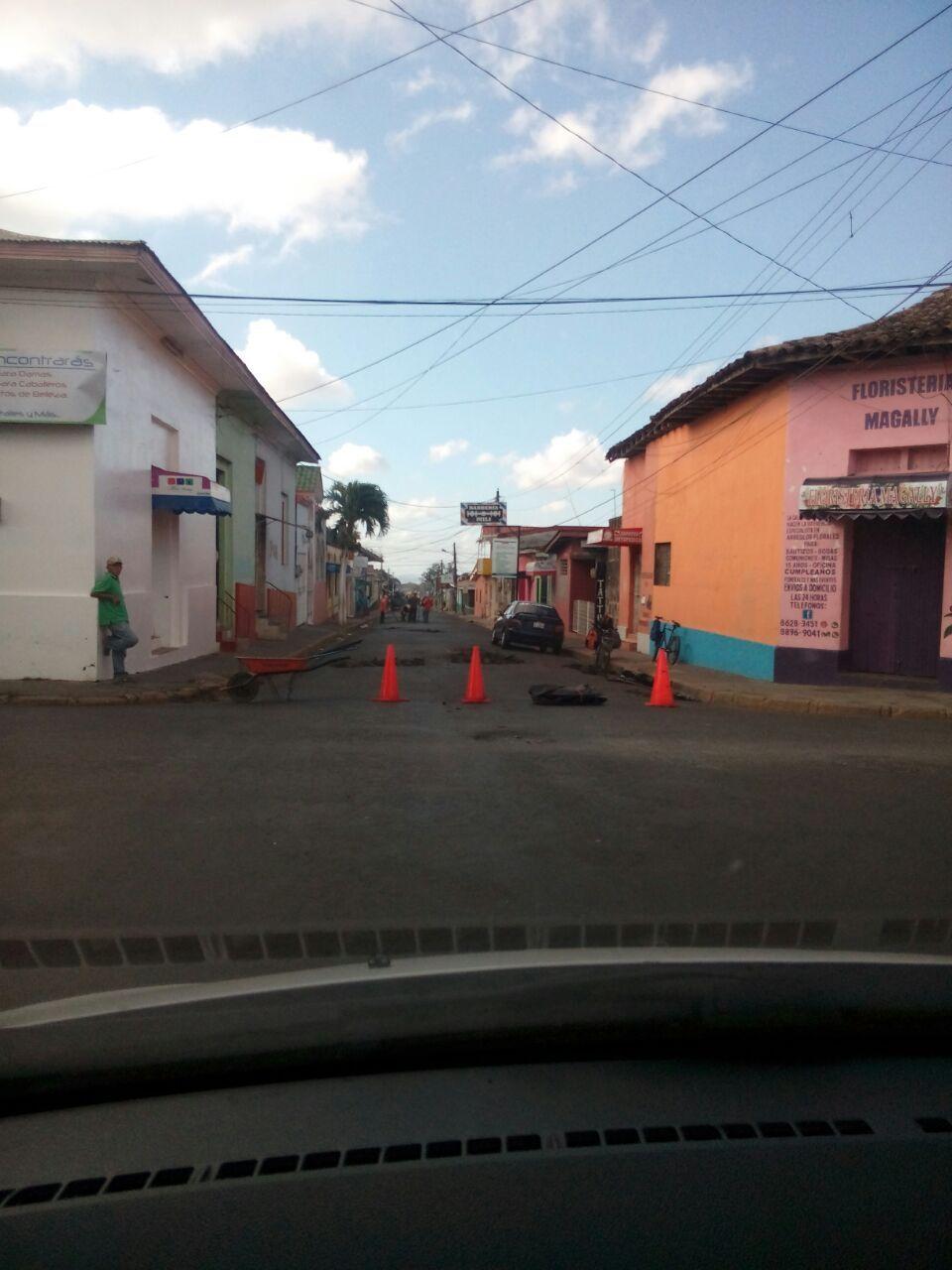 Reparación de calles en Jinotepe 