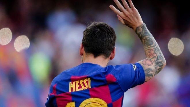 Fans del Barcelona no quieren que se vaya Messi