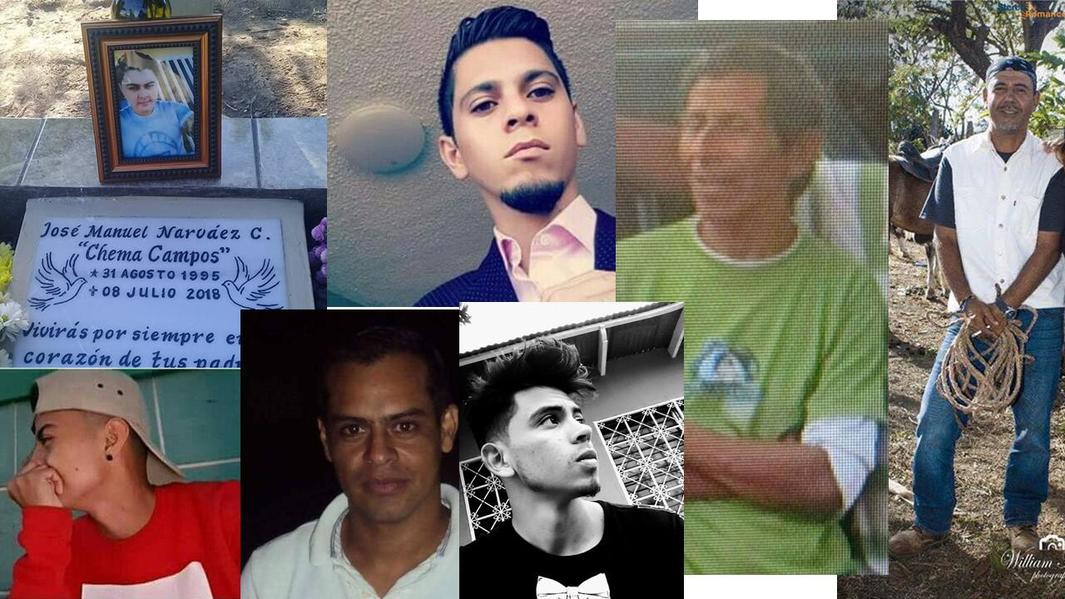Imagenes de algunas de las personas asesinadas en Carazo