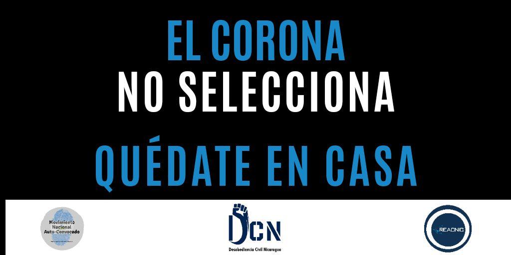  Nicaragüenses promueven en redes sociales campaña contra el coronavirus “Quédate en casa”