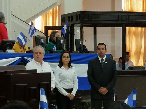 Sesión en la Asamblea Nacional donde son electos Darling Rios y Adolfo Jarquín como representantes del derecho en Nicaragua