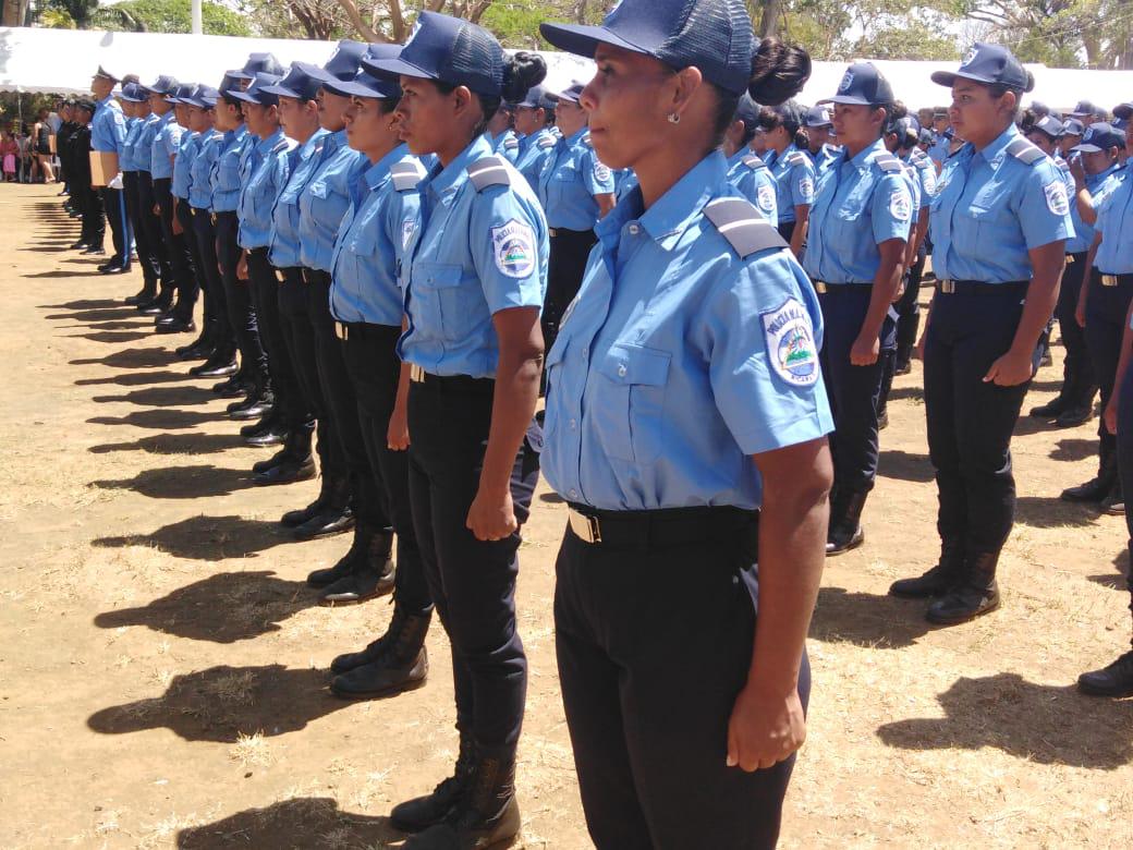 Los nuevos cadetes se encargarán de garantizar la seguridad y tranquilidad de las familias nicaragüenses.