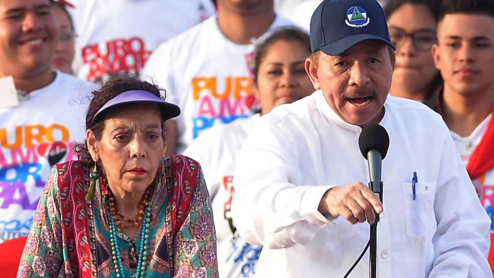 Rosario Murillo y Daniel Ortega-imagen tomada del medio "El País