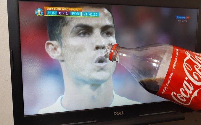 Incidente de Cristiano Ronaldo con Coca–Cola deja divertidos memes 