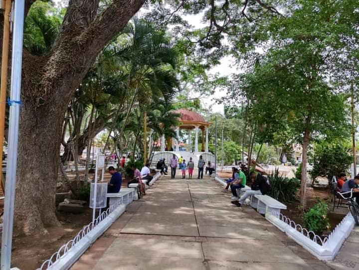 Parque central de Jinotepe está en la fase final de su remodelación