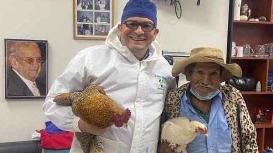 Médico recibe como "pago" dos gallinas por una operación