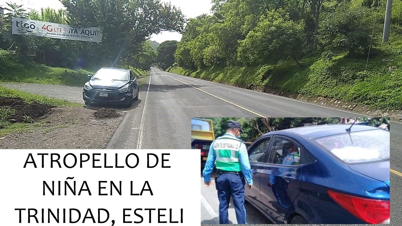 Escena de accidente de tránsito en Estelí