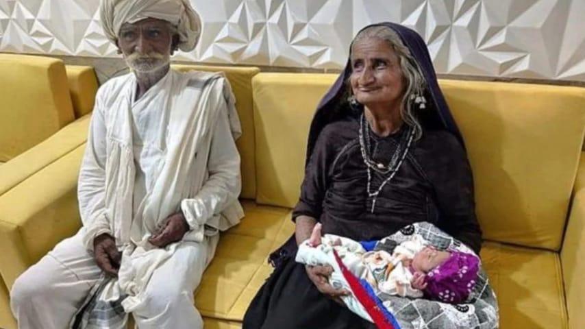 Mujer se convierte en madre primeriza a los 70 años en India 