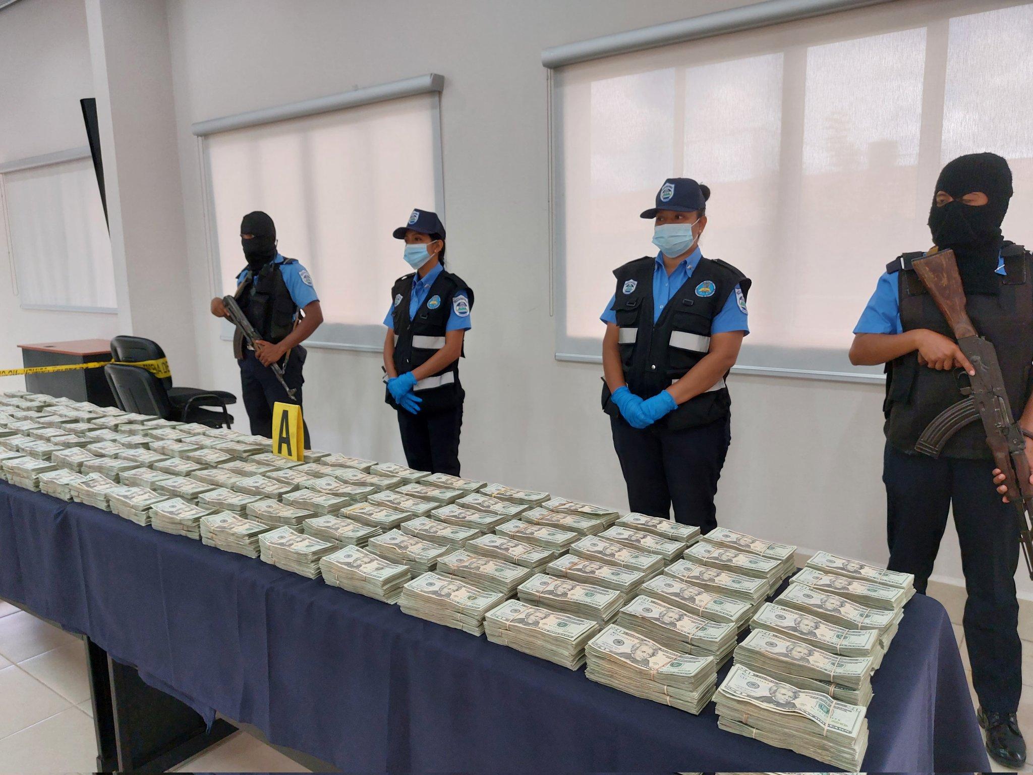 Policía y Ejército de Nicaragua incautan más de 700 mil dólares