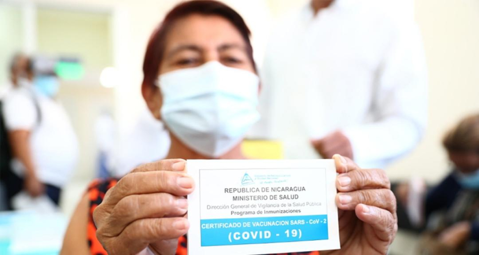 Jornada de vacunación contra el covid-19 en Nicaragua avanza un 55.96%