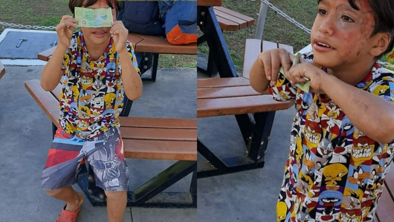 Niño de unos 10 años lleva días deambulando en parque de Managua  