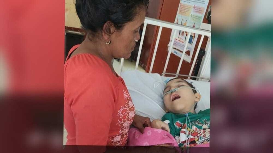 Carazo: menor con parálisis cerebral internado en hospital Regional de Jinotepe urge de tu ayuda 