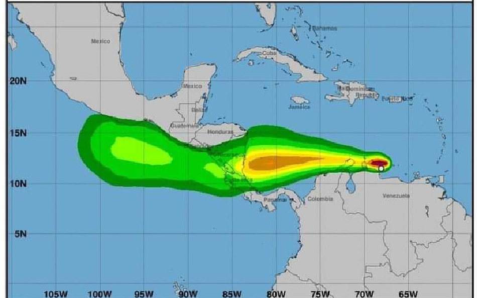 Gobierno emite alerta verde y amarilla ante llegada de Tormenta Tropical Bonnie