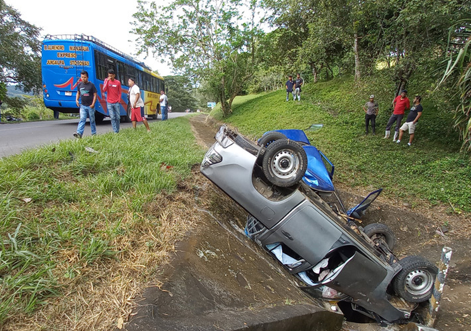 Uno de los accidentes ocurrido en carretera Acoyapa-San Carlos que cobró el año pasado dos vidas.