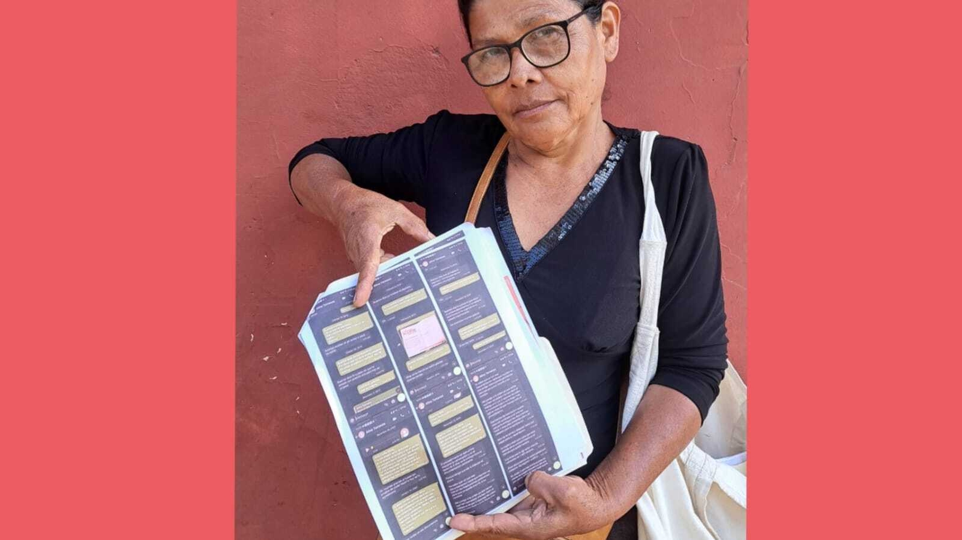 Con documentación en mano, la señora Yelba Rosa Cruz, originaria de la ciudad de Diriamba, denuncia también al matrimonio de pastores que le vendieron en el año 2018 un terreno valorado en 4 mil dólares. 