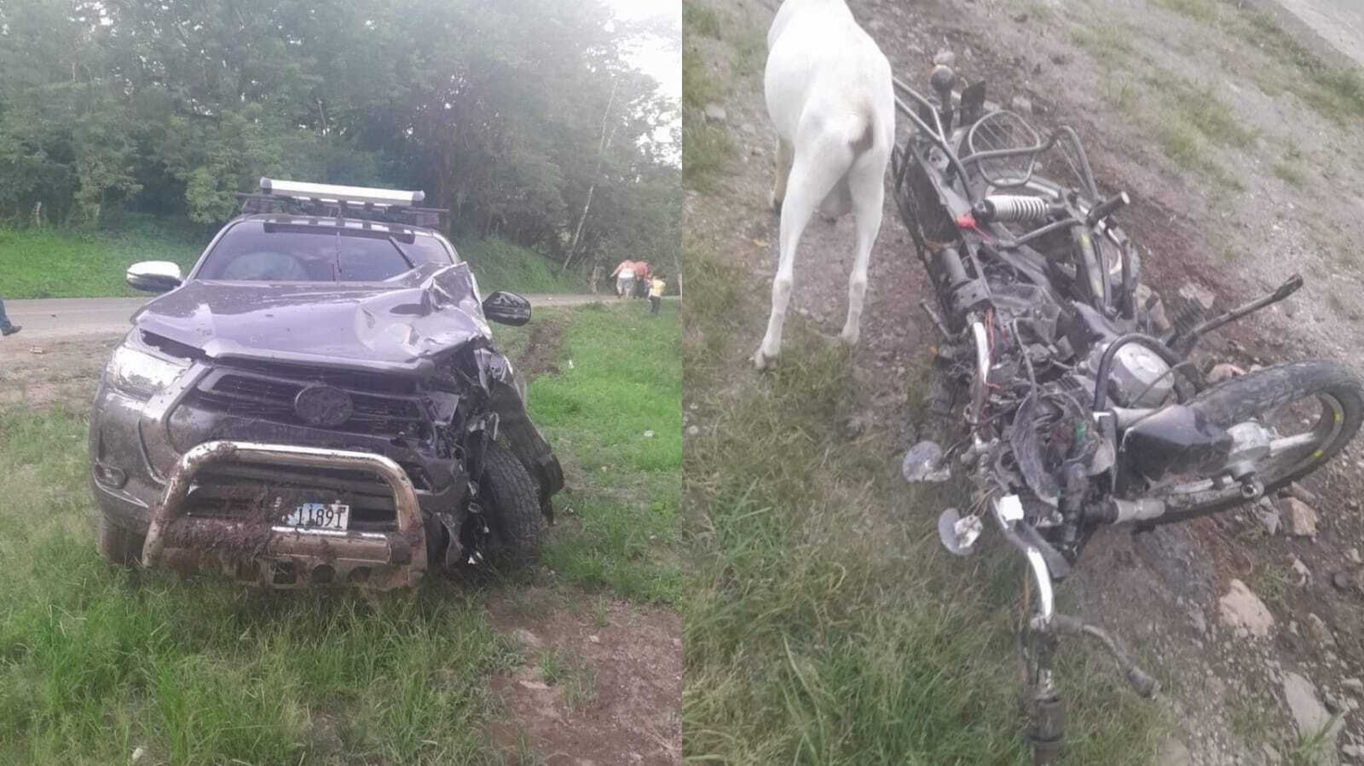 El accidente de tránsito que dejó luto en dos familias se registró en el sector conocido como "La Viuda", en el municipio de Camoapa.