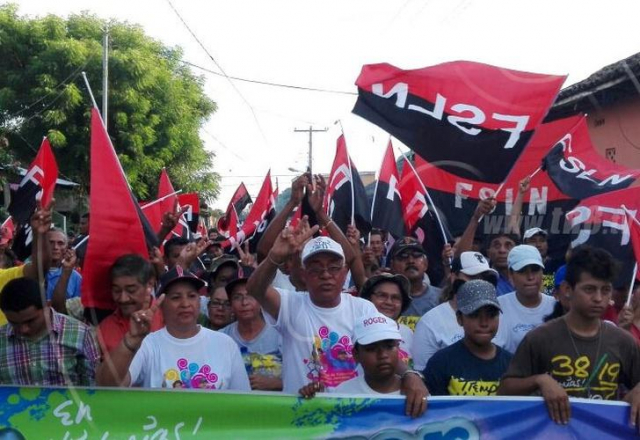Marcha del Frente Sandinista de Liberación Nacional /imagen tomada de TN8