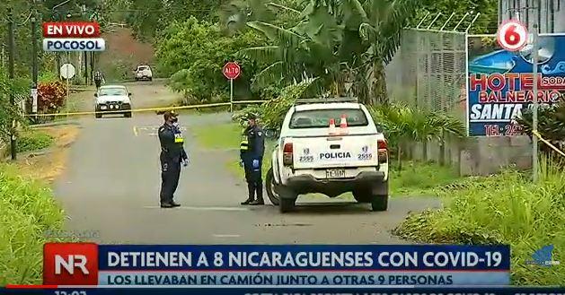 Policía de Costa Rica detiene a  8 nicaragüenses con Covid-19 
