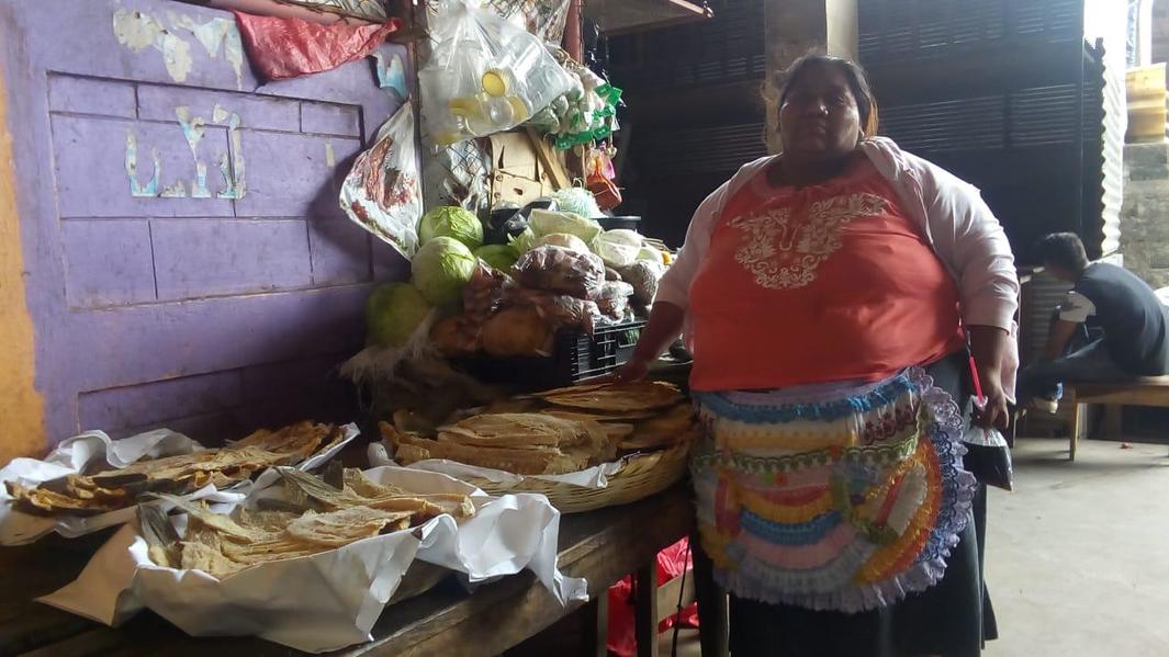 Vendedora del mercado municipal de Jinotepe