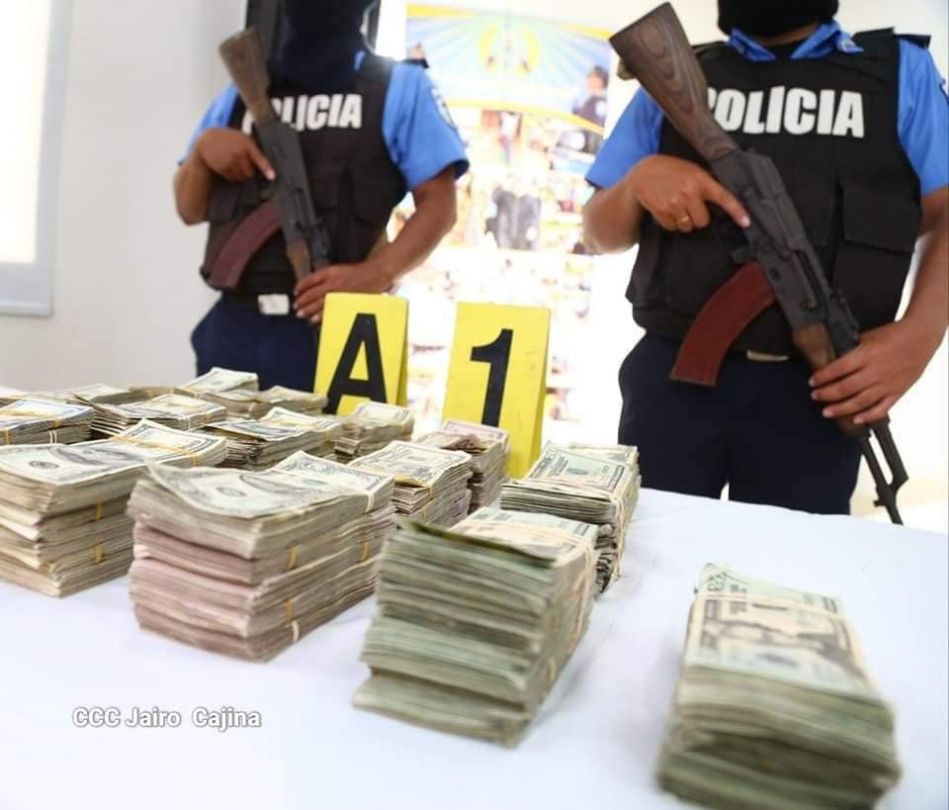 Policía incauta más de medio millón de dólares en Chinandega 