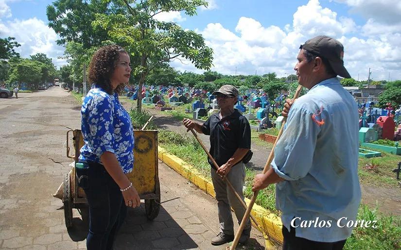 Alcaldesa de Managua garantizará cementerios limpios este dos de noviembre 