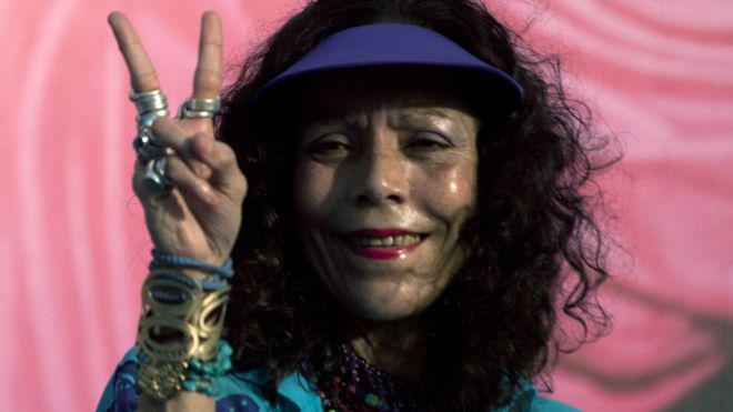 Rosario Murillo en comparecencia acto del gobierno-imagen tomada de  BBC