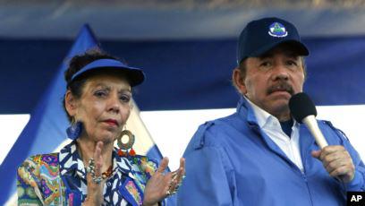 Pareja presidencia de Nicaragua-Daniel Ortega y Rosarillo Murillo-imagen tomada de la VOA