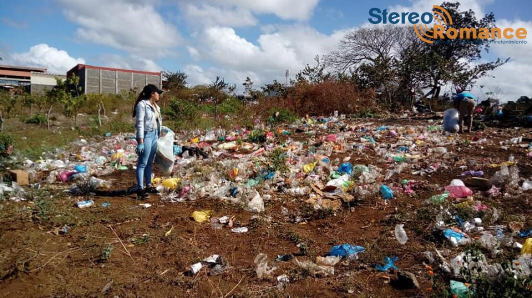 Esta foto fue circulada por los jóvenes en la primer limpieza del sector realizada este 13 de marzo en Jinotepe.